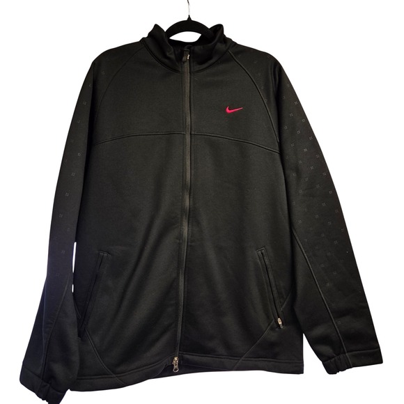 Nike Golf Therma-FIT Full Zip Jacket Black Pink Swoosh Women's XL - Picture 5 of 8